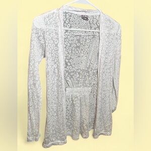 Light-Weight White Open Cardigan